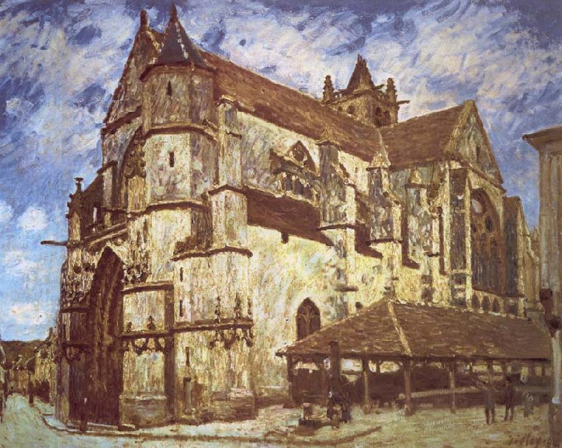 Jean-Antoine Watteau The church at Moret,Evening Germany oil painting art